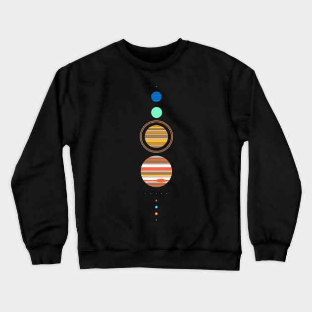 Minimal Solar System Crewneck Sweatshirt by kellabell9